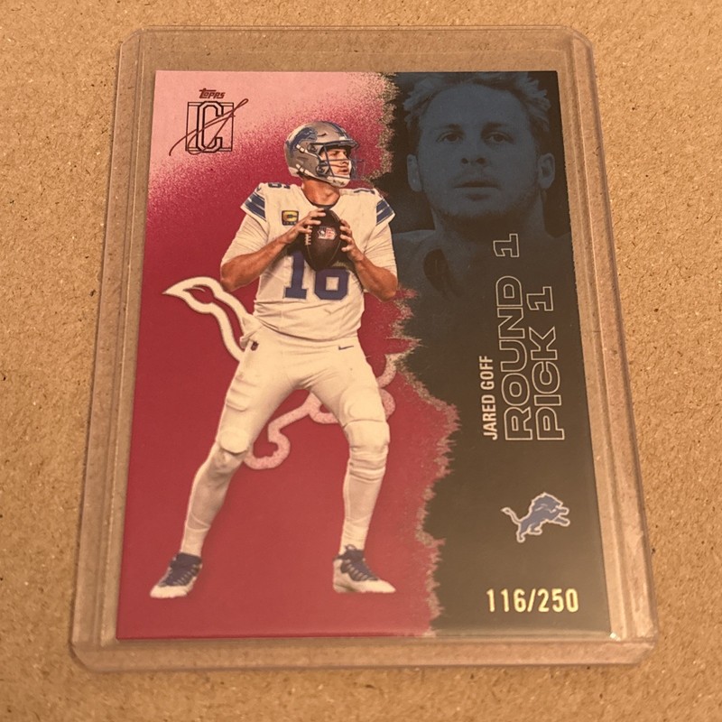 Topps 2025 Signature Class Jared Goff Lions Round 1 Pick 1 /275 #58