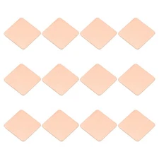 12 Pcs Heatsink Copper Pad Shim IC Chipset GPU Thermal Heatsink (15x15x0.5mm)
