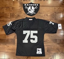Howie Long Oakland Raiders #75 Mitchell & Ness Throwback 1987 Black Men’s XL