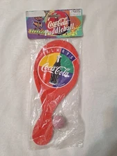 Coca Cola Paddle Ball Toy Retro 90s Game Vintage Coke Soda 1997 NEW SEALED