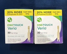“Lot Of 2” OneTouch Verio 60 Test Strips Value Pack 01/2027 Free Shipping*