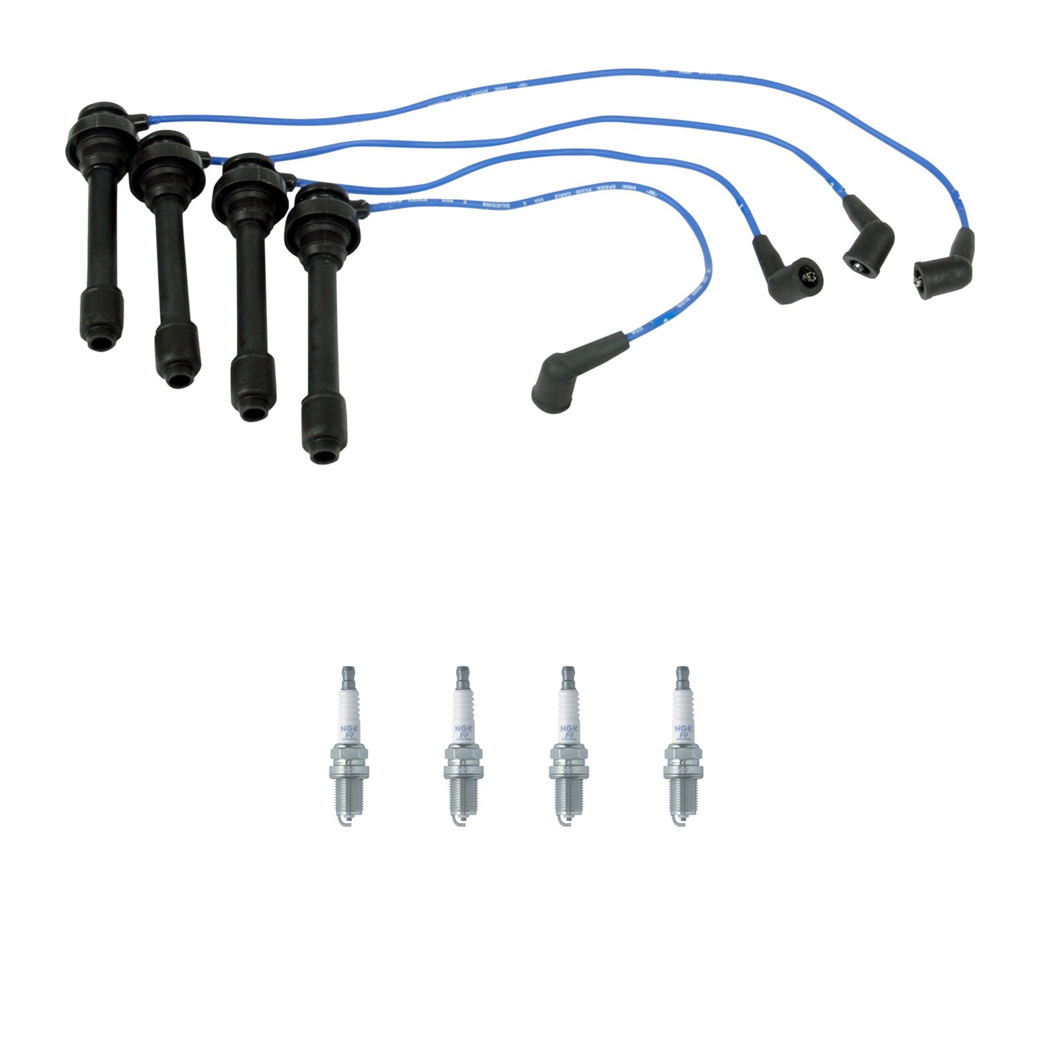NGK 5mm Wire Set 4 Nickel Spark Plug Kit For Mitsubishi Eclipse 2.4 L4 1996-1999