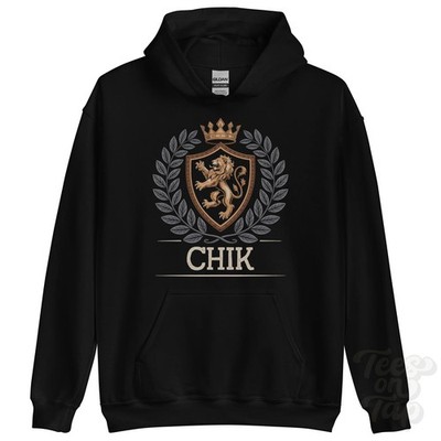 CHIK FANTASY WAPPEN HOODIE Neuheit Parodie Familienname Wappen