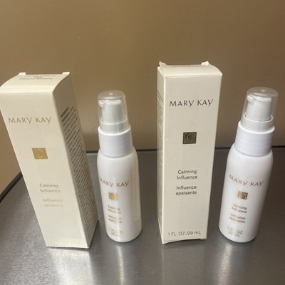 NOS Lot of 2 MARY KAY 6596 Calming Influence Serum 1 oz Glass Bottle -