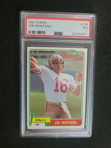 1981 Topps Joe Montana #216 San Francisco 49ers Rookie PSA 7 RC NM New Slab