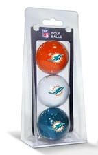 Paquete de 3 pelotas de golf Miami Dolphins por Team Golf