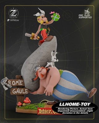 30CM tall Asterix And Obelix Resin 3D Print Model Unpainted GK statue Figure