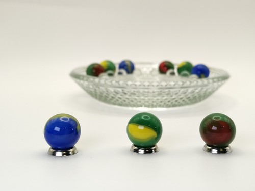 Set of 3 Marble King Rainbow Marbles - girl scout, cub scout, watermelon MINT - Picture 6 of 7