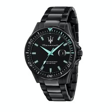 Orologio Uomo MASERATI SFIDA AQUA EDITION R8853144001 Acciaio Nero Celeste