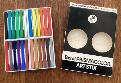 Vtg 1987 Berol Prismacolor Art Stix 1953 - FULL Set of 24 - EXCELLENT!