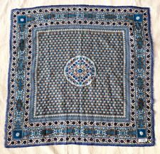 Vintage Ornate Worthington Fine Wool Woven Scarf 60s Japan Made Classic 33"