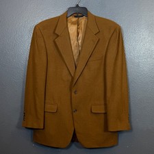 Brooks Brothers EU54 men  s 100 CAMEL HAIR brown blazer 2 dots suit jacket