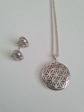 Links Of London Sterling Silver Hallmarked Pendant Necklace & Heart  Earrings