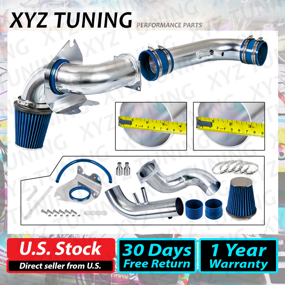 3.5" BLUE Cold Air Intake Racing System + Filter For 96-04 Mustang 4.6L V8