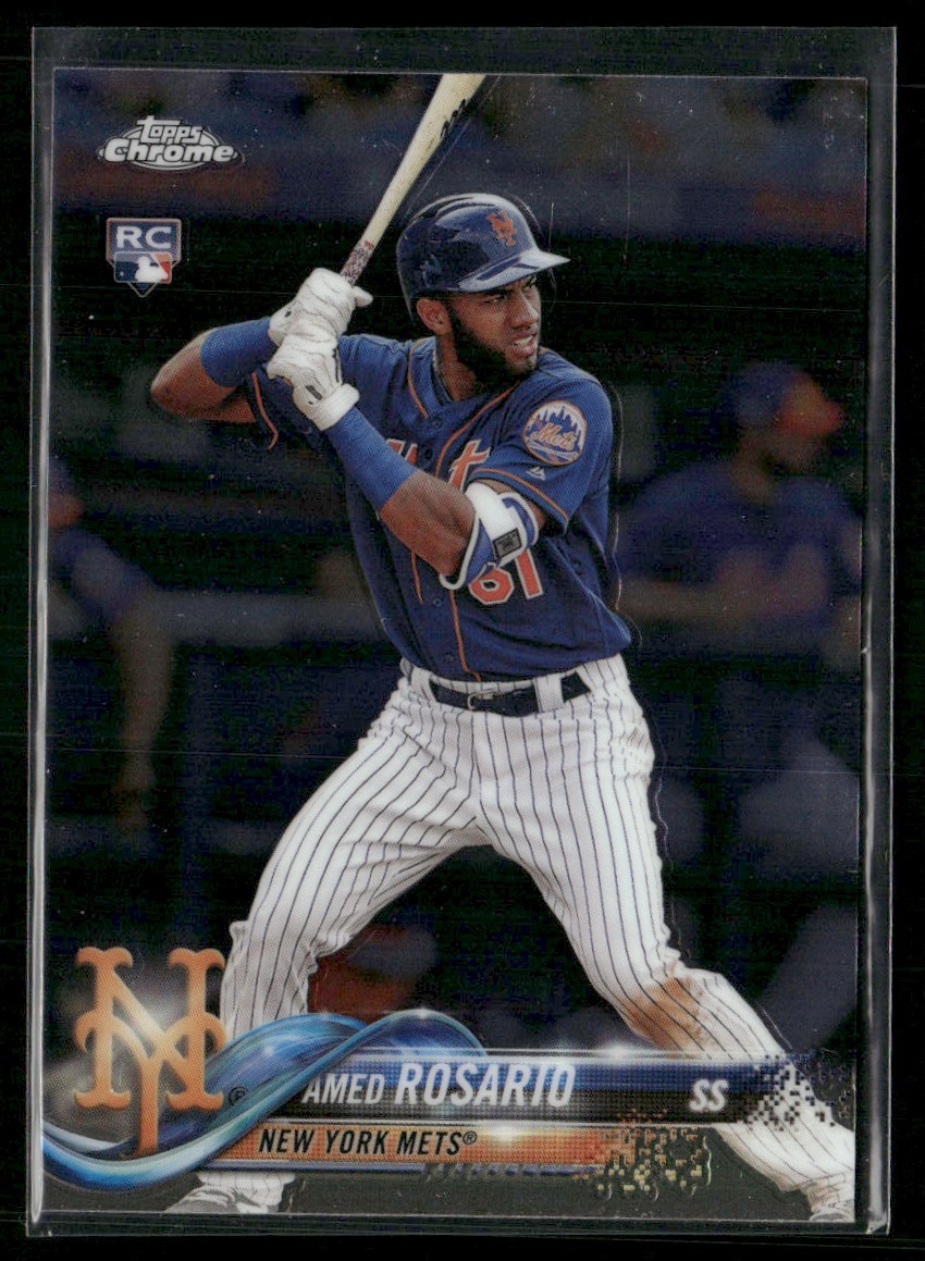 2018 Topps Chrome Amed Rosario Rookie New York Mets #60