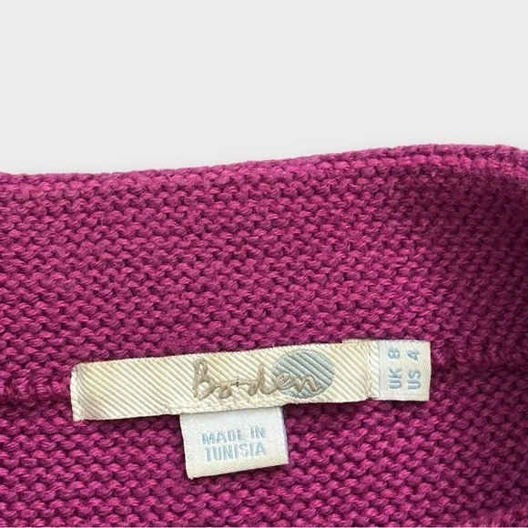 Suéter Jersey Boden Tejido Cuello Barco Mezcla Lana Talla 4 Ciruela Púrpura Foto 4 de 4
