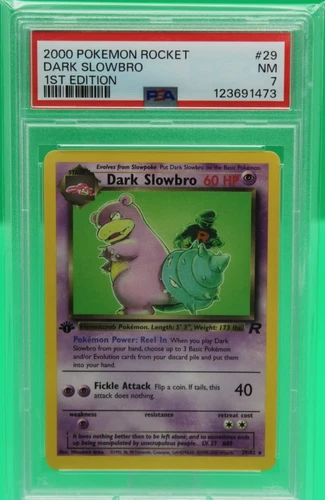 2000 Pokemon Rocket Dark Slowbro 1st Edition Non-Holo #29 PSA 7