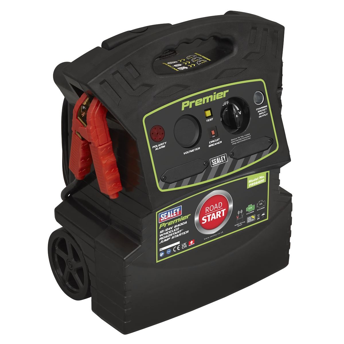 Sealey Premier 12/24V 6400A Wheeled RoadStart® Jump Starter PRS6400