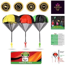 Colorful Flying Parachute Men   Perfect Outdoor  Indoor Play for Children 3-12