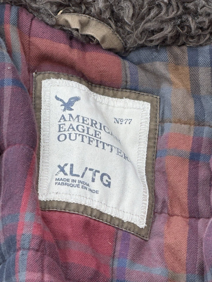 Chaqueta Parka Vintage HOLLISTER XL Franela Forrada Piel Sintética Capucha 🔥🔥🔥 Foto 4 de 4