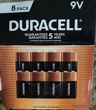Duracell Coppertop 9V Alkaline Batteries 9 Volt - 8 Pack NEW OPEN BOX