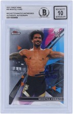 Montez Ford WWE Signed 2021 Topps Finest #59 Beckett Fanatics Rated 10 Card