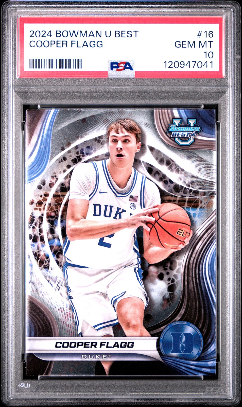 2024 BOWMAN UNIVERSITY BEST #16 COOPER FLAGG PSA 10