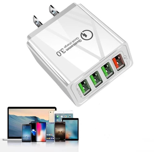 4 Caricabatterie Rapido USB, Stazione di Ricarica Multiporta per Android iPhone 2025 NUOVO - Foto 13 di 24