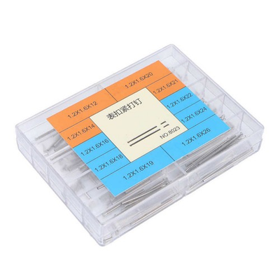 #ad 100Pcs Watch Band Clasp Tube Friction Pin Pressure Bars Pins Rivet Ends Tool $10.33