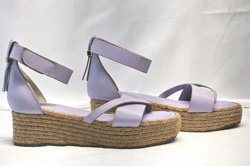 Franco Sarto Clemens Espadrille Wedge - Lavender Jute Wrapped Heel Size 9 Spring - Picture 4 of 9