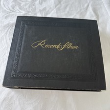 Vtg Black 45rpm Record Album 15 Sleeve Storage Book W/15 records DECCA 3