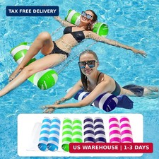 4 Pack Upgrated XL Water Pool Floats, 4-in-1 Hammock, Saddle, Lounge Chair, Dri