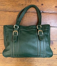 DENTS RICH GREEN GENUINE LEATHER HANDBAG / INNER POCKETS/LIGHTLY PADDED/CASUAL