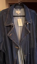 New Size 4x Denim Trench Fits 3x/4x. Can Be Worn As A Dress. Never Worn.