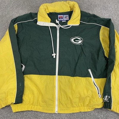 Green Bay Packers Vintage 90s NFL Jacket Mens XL Logo Athletic Back Hit FLAWS