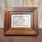 VTG Jerl McCumsey Signed Framed Watercolor Painting Lighthouse Coastal Seascape — photo 1