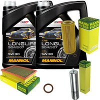 Mann Inspektionspaket 10L Mannol Longlife 504/507 5W-30 FüR BMW E65 E66 E67 745D