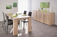 Modernes Esszimmer-Set Esstisch X4 StüHle Kommode Material Holz