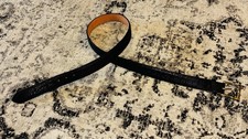 Desperado Black Smooth Ostrich Mens Size 42 Belt Handmade USA