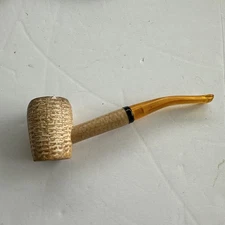 Missouri Meerschaum Corn Cob Pipe Bent Arched Yellow Stem