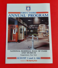 VINTAGE 1982 Baseball Hall of Fame Induction Program Hank Aaron, Frank Robinson