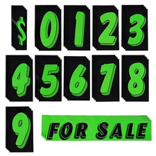 Vinyl Number Stickers for Cars - Pcs  4 per Each  7 1/2 Inches Large 48