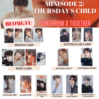 TXT BEOMGYU Fotokarte TOMORROW X TOGETHER MINISODE 2:THURSDAY'S CHILD Fotokarte
