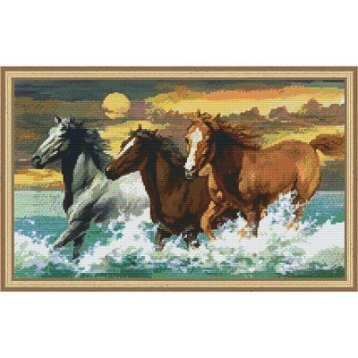 PixelHobby Three Horses Kit & Frame Mosaic Art Kit