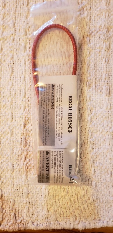 Regal R15SC3 Pistol Cable Lock Red Steel Security Cable, Regular Lock, 2 Keys