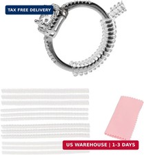 12-Pack Ring Sizer for Loose Rings, 4 Sizes Invisible Ring Size Adjuster, Spiral
