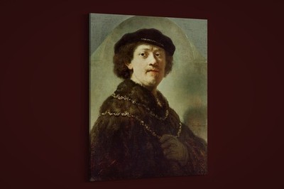 Rembrandt - Self-Portrait in a Black Cap - Art Print on Paper or Canvas