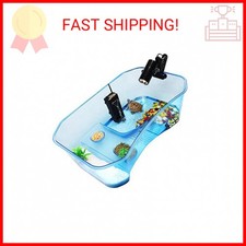 Turtle Tank Aquarium,Reptile Tank, Terrapin Lake with Platform Plants for Pet Re