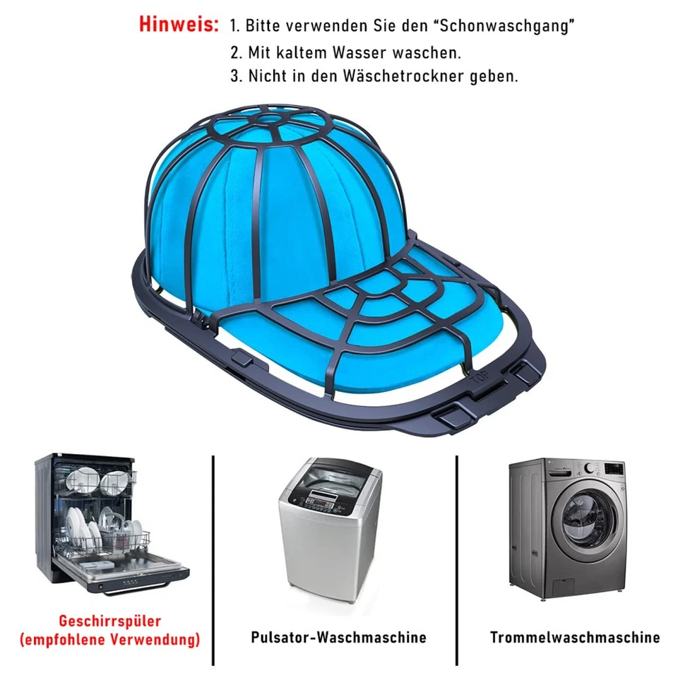 Cap Washer Baseballmützen Basecap Reinigen 2 Stück Kappen Waschgestell cap buddy - Bild 3 von 4