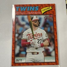 2026 Topps Heritage #226 Ryan Jeffers Color of the Year Heritage Orange #/77
